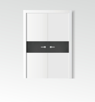 Установка двухстворчатой двери