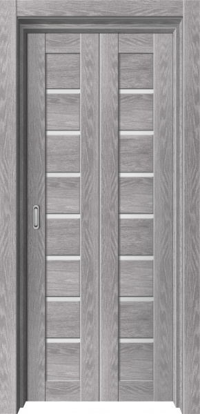 Складная дверь книжка Гринвуд, дуб серый